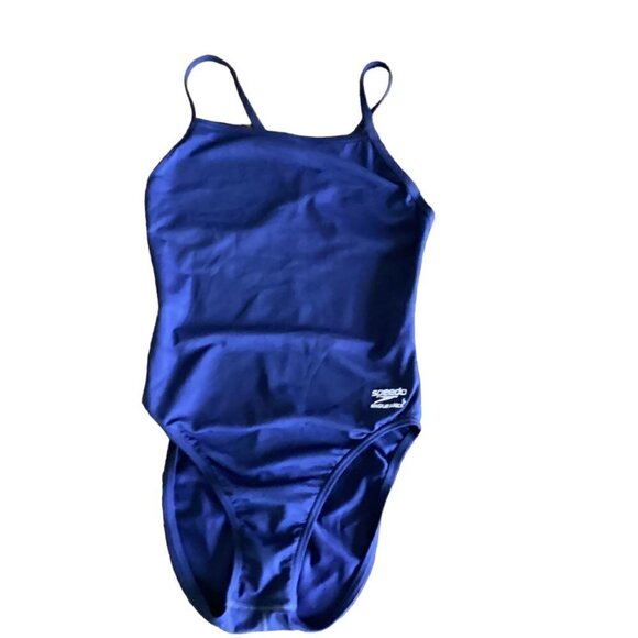 Speedo Endurance+ 1-Piece Swimsuit Style 7719729 Blue Sz 8/34 #122W - Picture 5 of 9